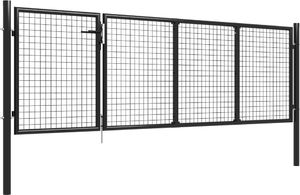 vidaXL Brama ogrodzeniowa, stalowa, 350 x 75 cm, antracytowa 2