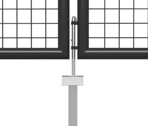 vidaXL Brama ogrodzeniowa, stalowa, 350 x 75 cm, antracytowa 3