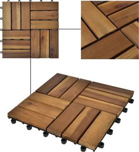 vidaXL Płytki tarasowe, akacjowe, 30 x 30 cm 3