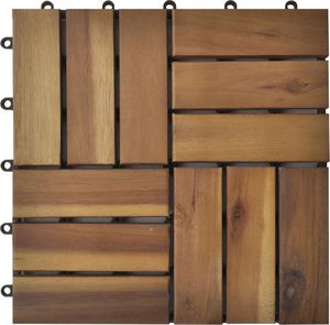 vidaXL Płytki tarasowe, akacjowe, 30 x 30 cm 4