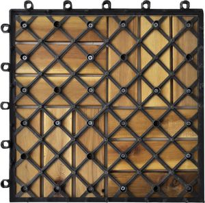 vidaXL Płytki tarasowe, akacjowe, 30 x 30 cm 5