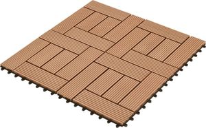 vidaXL Płytki tarasowe WPC (30 x 30 cm) kolor brązowy 3