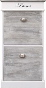vidaXL Szafka na buty, szara, 50 x 28 x 98 cm, drewno paulownia 3