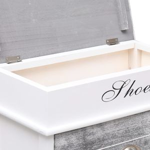 vidaXL Szafka na buty, szara, 50 x 28 x 98 cm, drewno paulownia 6