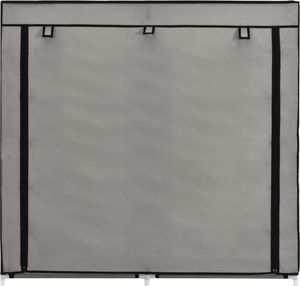 vidaXL Szafka na buty z osłoną, szara, 115x28x110 cm, tkanina 5