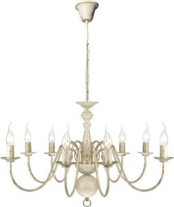 Lampa wisząca vidaXL Biały, metalowy żyrandol w starym stylu, 8 żarówek 1
