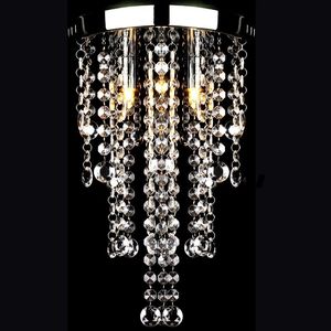 Lampa sufitowa vidaXL Lampa sufitowa z kryształami, biała, metalowa 1