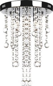 Lampa sufitowa vidaXL Lampa sufitowa z kryształami, biała, metalowa 2