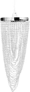 Lampa wisząca vidaXL Kryształowa lampa wisząca z abażurem, 22 x 58 cm 2