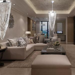 Lampa wisząca vidaXL Kryształowa lampa wisząca z abażurem, 22 x 58 cm 5