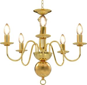 Lampa wisząca vidaXL Żyrandol, złoty, 5 żarówek E14 1