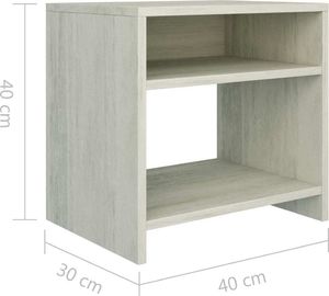 vidaXL Szafka nocna, kolor szary betonowy, 40x30x40 cm, płyta wiórowa 6