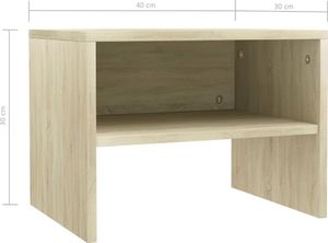 vidaXL Szafki nocne, 2 szt., dąb sonoma, 40x30x30 cm, płyta wiórowa 7