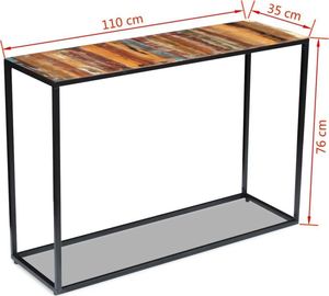vidaXL Stolik-konsola 110x35x76 cm 8