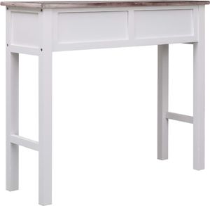 vidaXL Stolik konsola, brązowy, 90 x 30 x 77 cm, drewniany 5