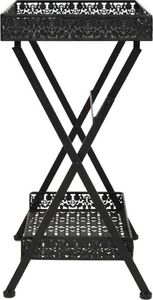 vidaXL Składany stolik w stylu vintage, metalowy, 58x35x72, czarny 3