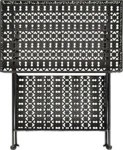 vidaXL Składany stolik w stylu vintage, metalowy, 58x35x72, czarny 4