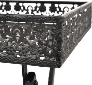 vidaXL Składany stolik w stylu vintage, metalowy, 58x35x72, czarny 6