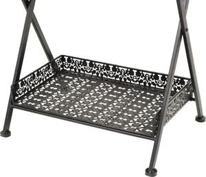 vidaXL Składany stolik w stylu vintage, metalowy, 58x35x72, czarny 8