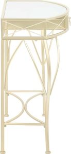 vidaXL Stolik boczny w stylu francuskim, metalowy, 82x39x76 cm, złoty 3