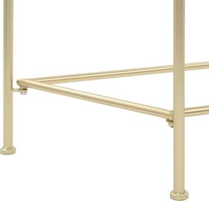 vidaXL Stolik boczny w stylu vintage, metalowy, 87 x 34 x 73 cm, złoty 5