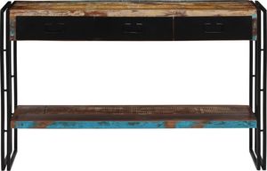 vidaXL Stolik konsola z litego drewna odzyskanego, 120 x 30 x 76 cm 2