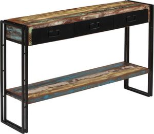 vidaXL Stolik konsola z litego drewna odzyskanego, 120 x 30 x 76 cm 8