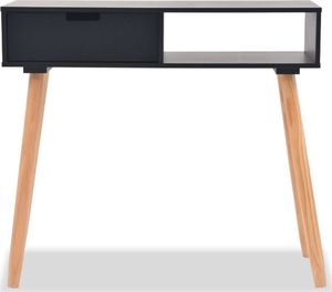 vidaXL Stolik typu konsola, drewno sosnowe, 80x30x72 cm, czarny 3