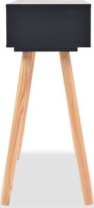vidaXL Stolik typu konsola, drewno sosnowe, 80x30x72 cm, czarny 4