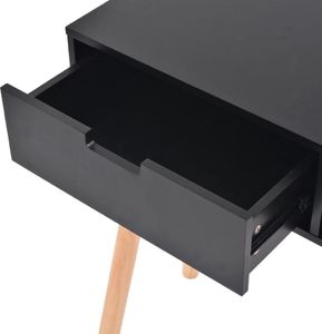 vidaXL Stolik typu konsola, drewno sosnowe, 80x30x72 cm, czarny 5