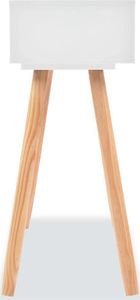 vidaXL Stolik typu konsola, drewno sosnowe, 80x30x72 cm, biały 4