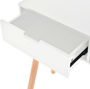 vidaXL Stolik typu konsola, drewno sosnowe, 80x30x72 cm, biały 5