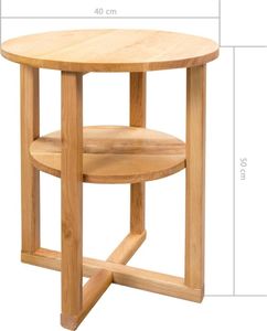 vidaXL Stolik boczny, 40 x 50 cm, lite drewno dębowe 8