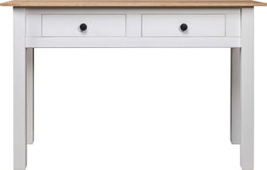 vidaXL Stolik konsola, biały, 100x40x73 cm, lita sosna, seria Panama 2