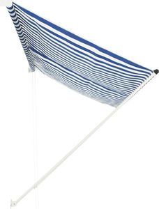 vidaXL Markiza zwijana, 300 x 150 cm, biało-niebieska 3