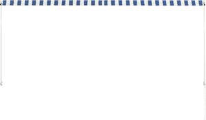 vidaXL Markiza zwijana, 300 x 150 cm, biało-niebieska 5