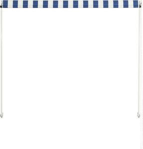 vidaXL Markiza zwijana, 150 x 150 cm, niebiesko-biała 5