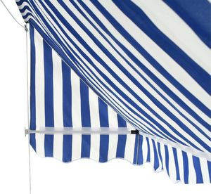 vidaXL Markiza bistro, 400 x 120 cm, niebiesko-biała 6