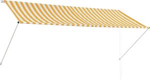 vidaXL Markiza zwijana, 300 x 150 cm, żółto-biała 1