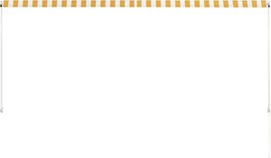 vidaXL Markiza zwijana, 300 x 150 cm, żółto-biała 5