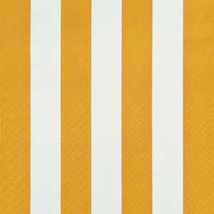 vidaXL Markiza zwijana, 150 x 150 cm, żółto-biała 2