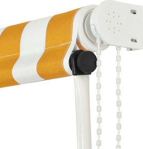 vidaXL Markiza zwijana, 150 x 150 cm, żółto-biała 6