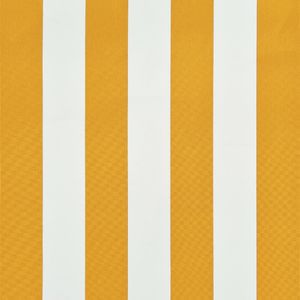 vidaXL Markiza zwijana, 100 x 150 cm, biało-żółta 2