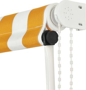 vidaXL Markiza zwijana, 100 x 150 cm, biało-żółta 6