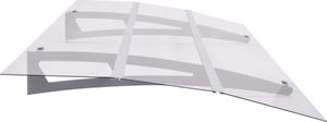 vidaXL Daszek nad drzwi, srebrno-przezroczysty, 150 x 90 cm, PET 3