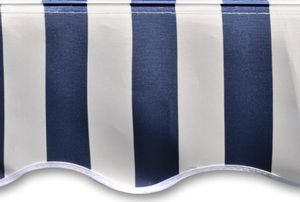 vidaXL Tkanina do markizy, niebiesko-biała, 450 x 300 cm 4