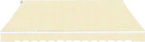 vidaXL Markiza zwijana ręcznie, 400 cm, kremowa 3