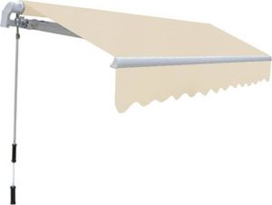 vidaXL Markiza zwijana ręcznie, 300 cm, kremowa 3