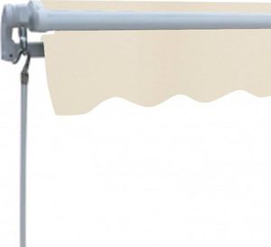 vidaXL Markiza zwijana ręcznie, 300 cm, kremowa 5