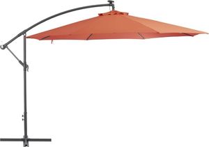 vidaXL Wiszący parasol ze słupkiem aluminiowym, 350 cm, terakotowy 1